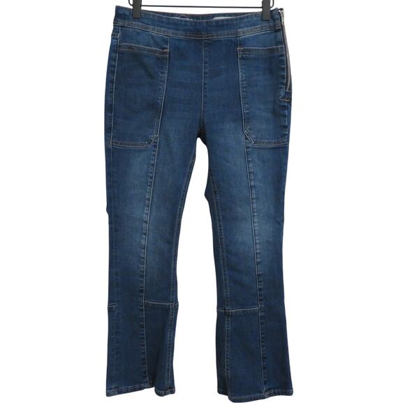Anthropologie Pilcro and the Letterpress Womens Sz 28 Blue Cropped Bootcut Jeans - Picture 1 of 9